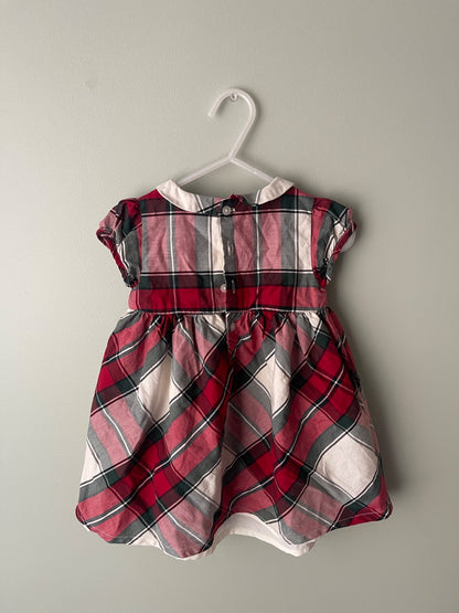 Red and Green Plaid Christmas Dress, Kids 18 Month (12-18M)