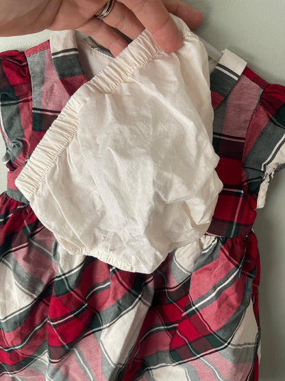 Red and Green Plaid Christmas Dress, Kids 18 Month (12-18M)