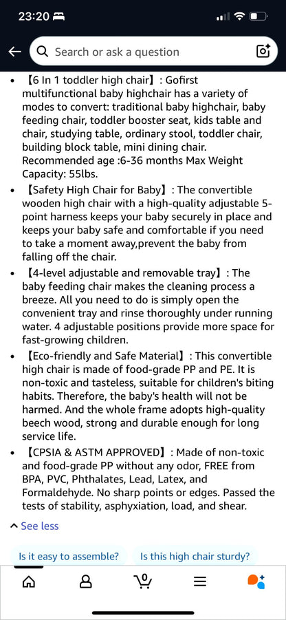 Convertible High Chair