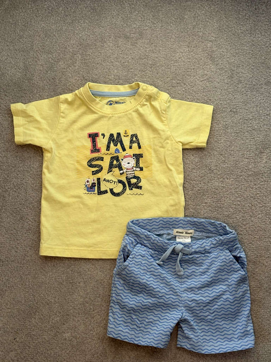 2 piece outfit - shirt and shorts, Kids 6 Month (3-6M)