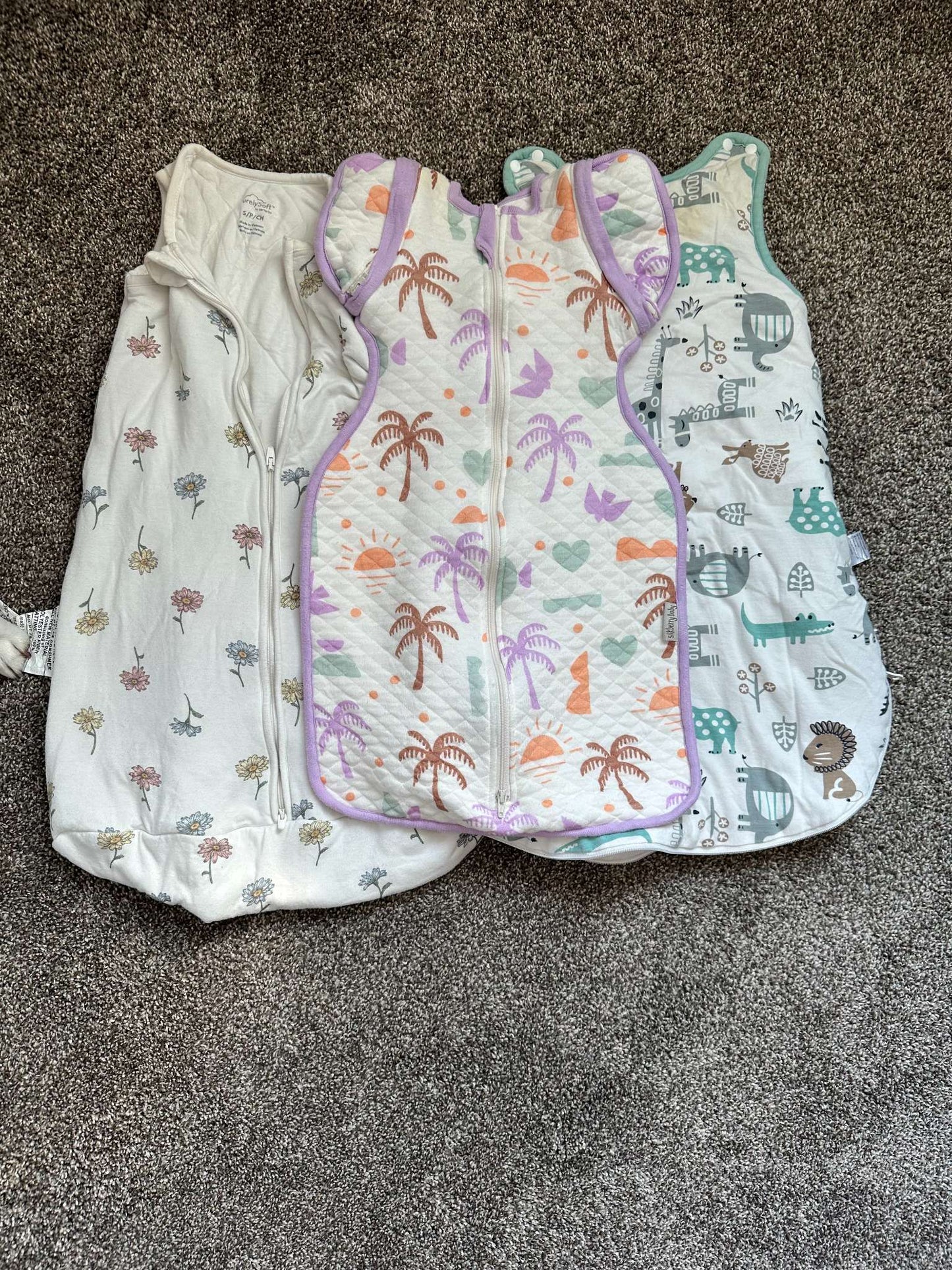 Three infant sleep sacks, 0-6 Months (Small)