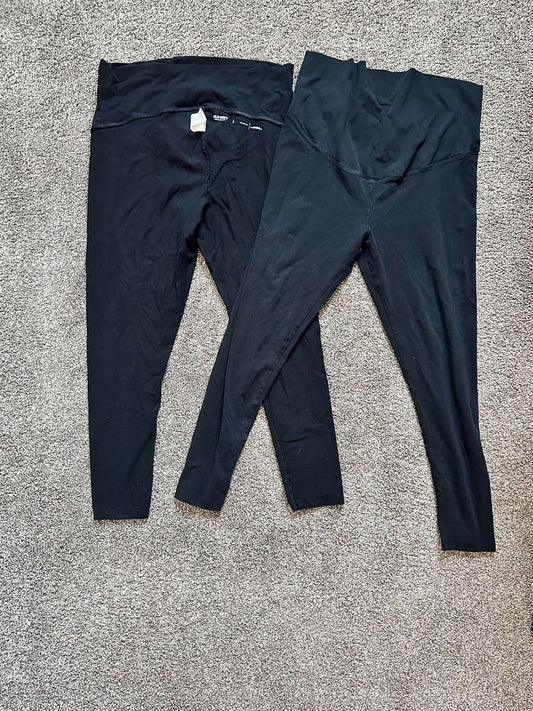 Two pairs of maternity leggings, Maternity L (12-14)