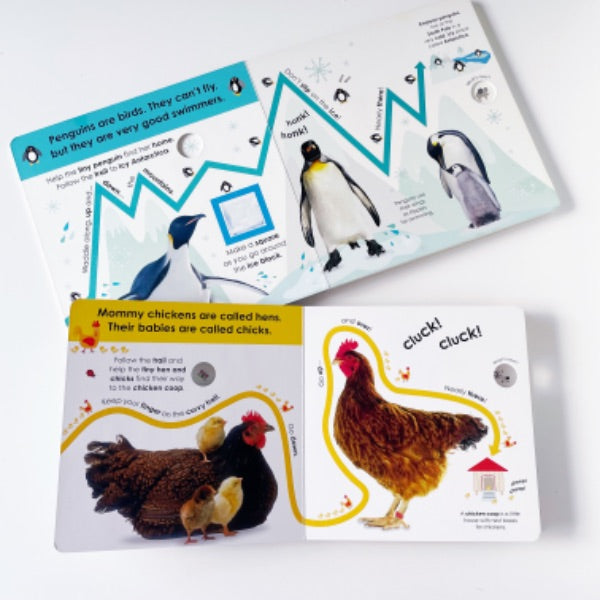 Follow the Trail Board Books: Farm & Wild Animals