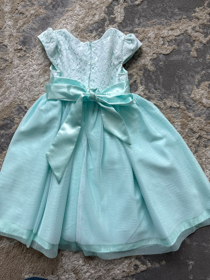Princess faith size 4 mint/ blue tulle and lace dress, Kids 4/4T