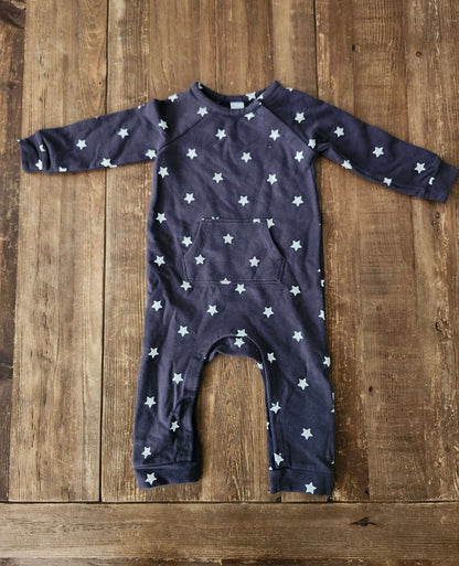 Nordstrom, fleece-lined romper, dark grey, 12 months, Kids 12 Month (9-12M)