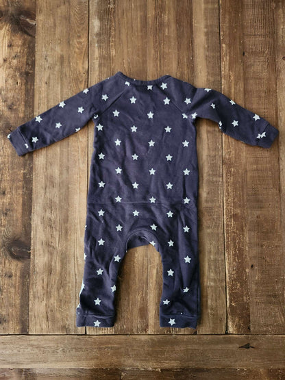 Nordstrom, fleece-lined romper, dark grey, 12 months, Kids 12 Month (9-12M)