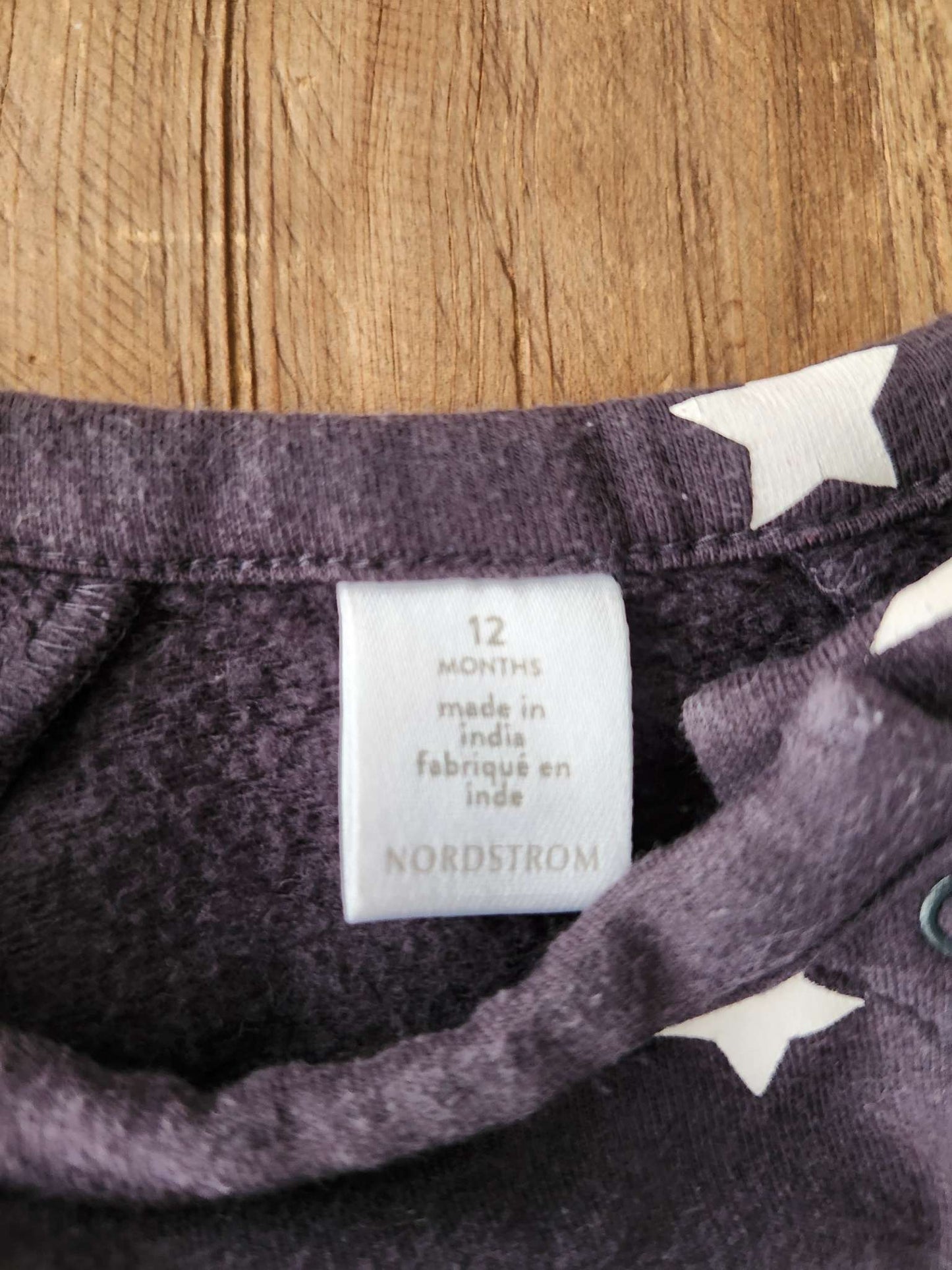 Nordstrom, fleece-lined romper, dark grey, 12 months, Kids 12 Month (9-12M)