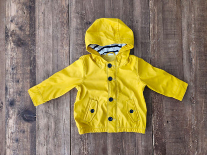 Gap, rain coat, yellow, 6-12 months, EUC, Kids 9 Month (6-9M)