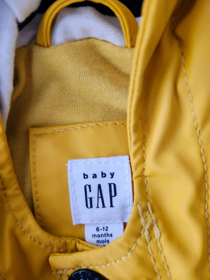 Gap, rain coat, yellow, 6-12 months, EUC, Kids 9 Month (6-9M)