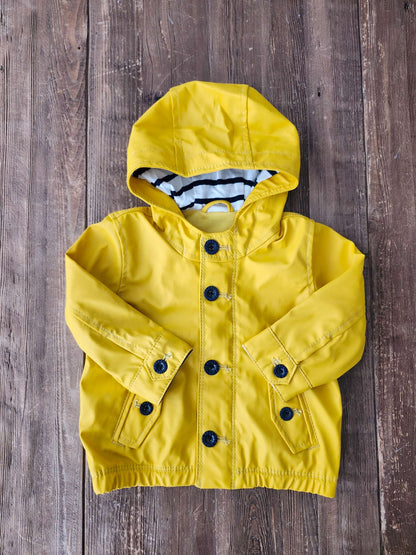 Gap, rain coat, yellow, 6-12 months, EUC, Kids 9 Month (6-9M)