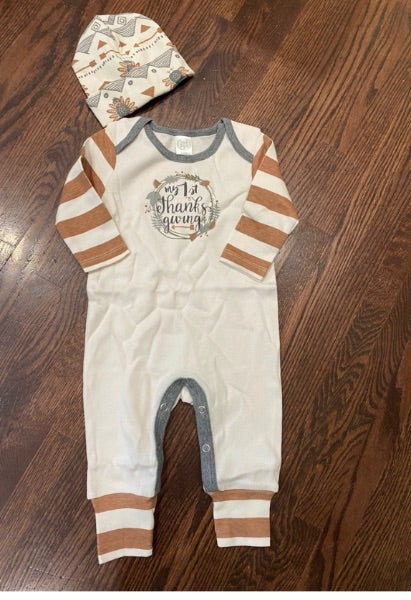 New in bag: My 1st Thanksgiving Outfit size 3-6 month, Kids 6 Month (3-6M)