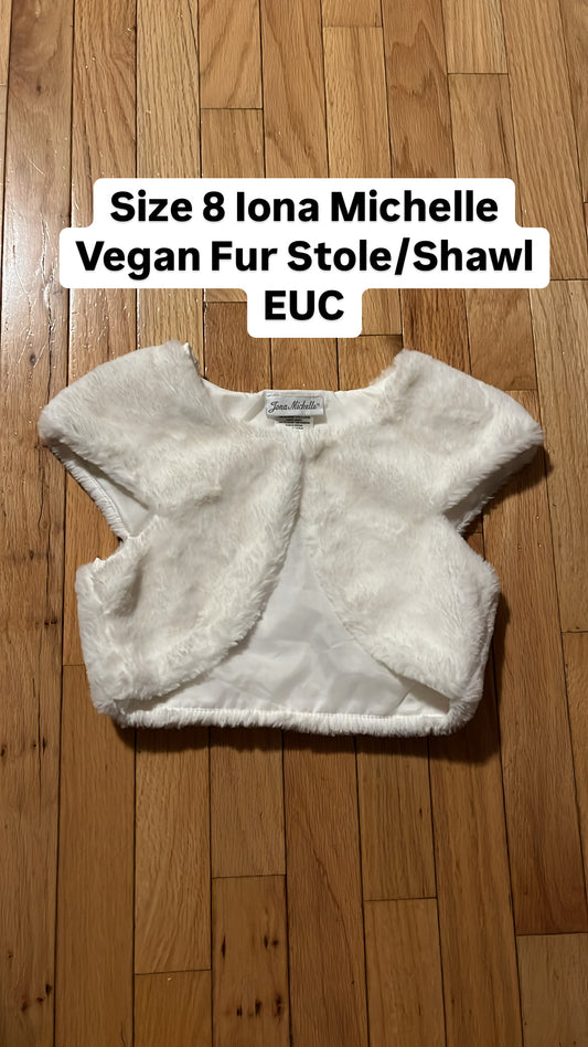 Size 8 Fur Stole/Shawl, Kids 7 & 8 (small)