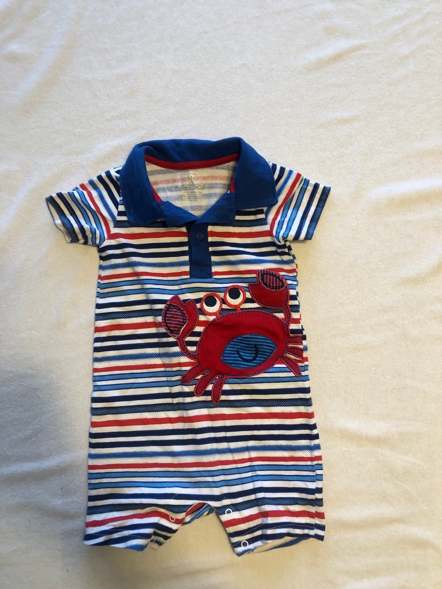 Crabby romper, Kids 12 Month (9-12M)