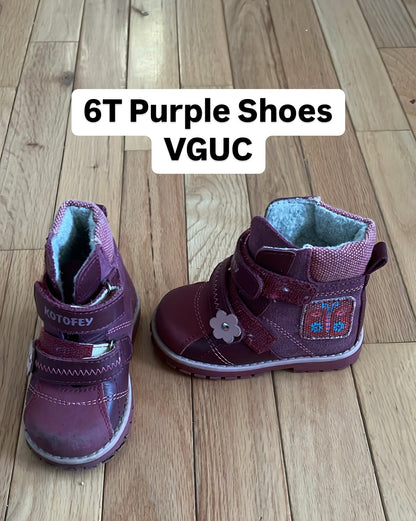 6T Purple Hightop Shoes, Shoes 6 (Walkers:12-24 mth)