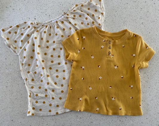 2 Neutral Tone Tops (3/4T) , Kids 4/4T