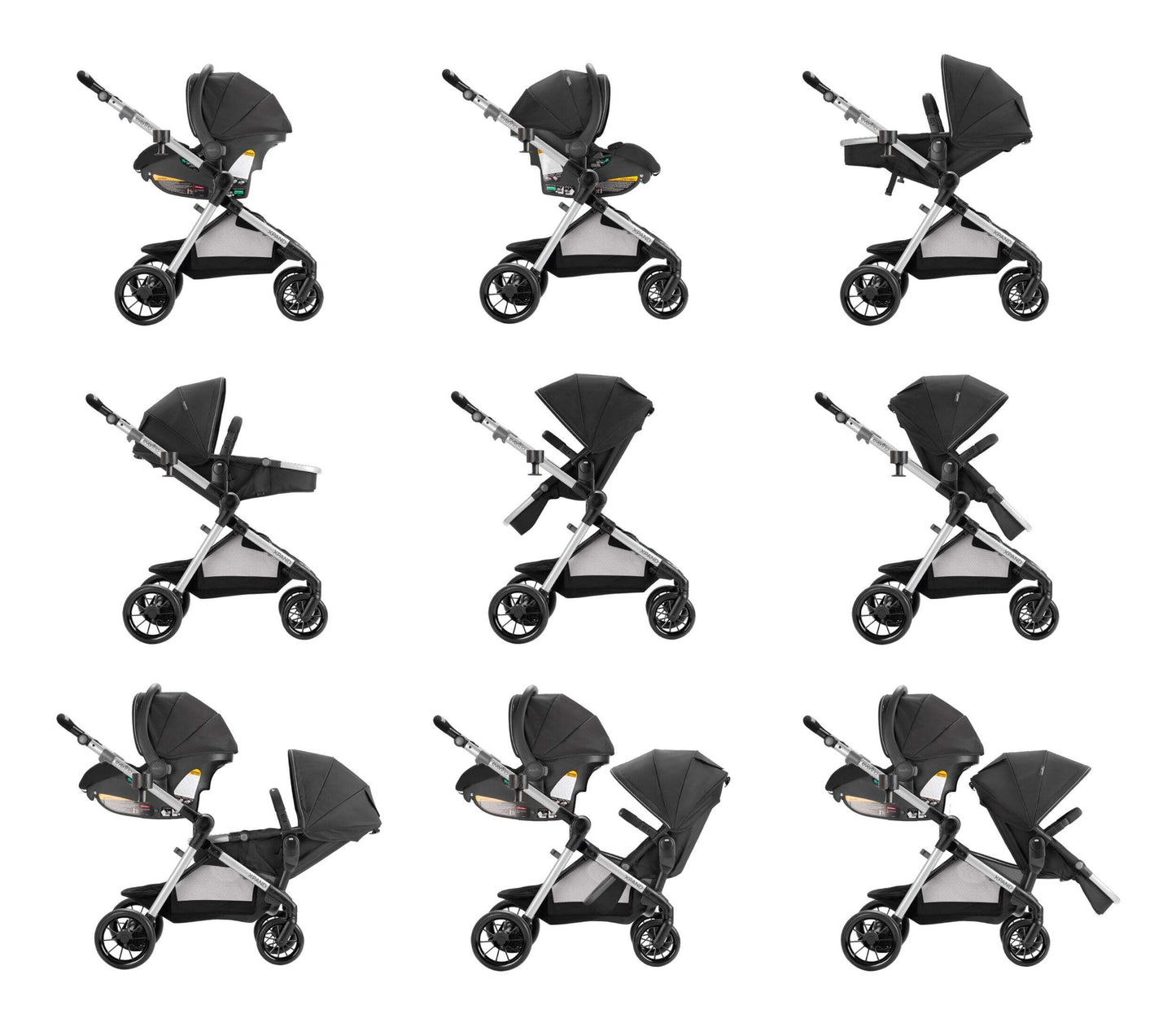 Evenflo Pivot Xpand Modular Compact Fold Travel System RETAIL799.99
