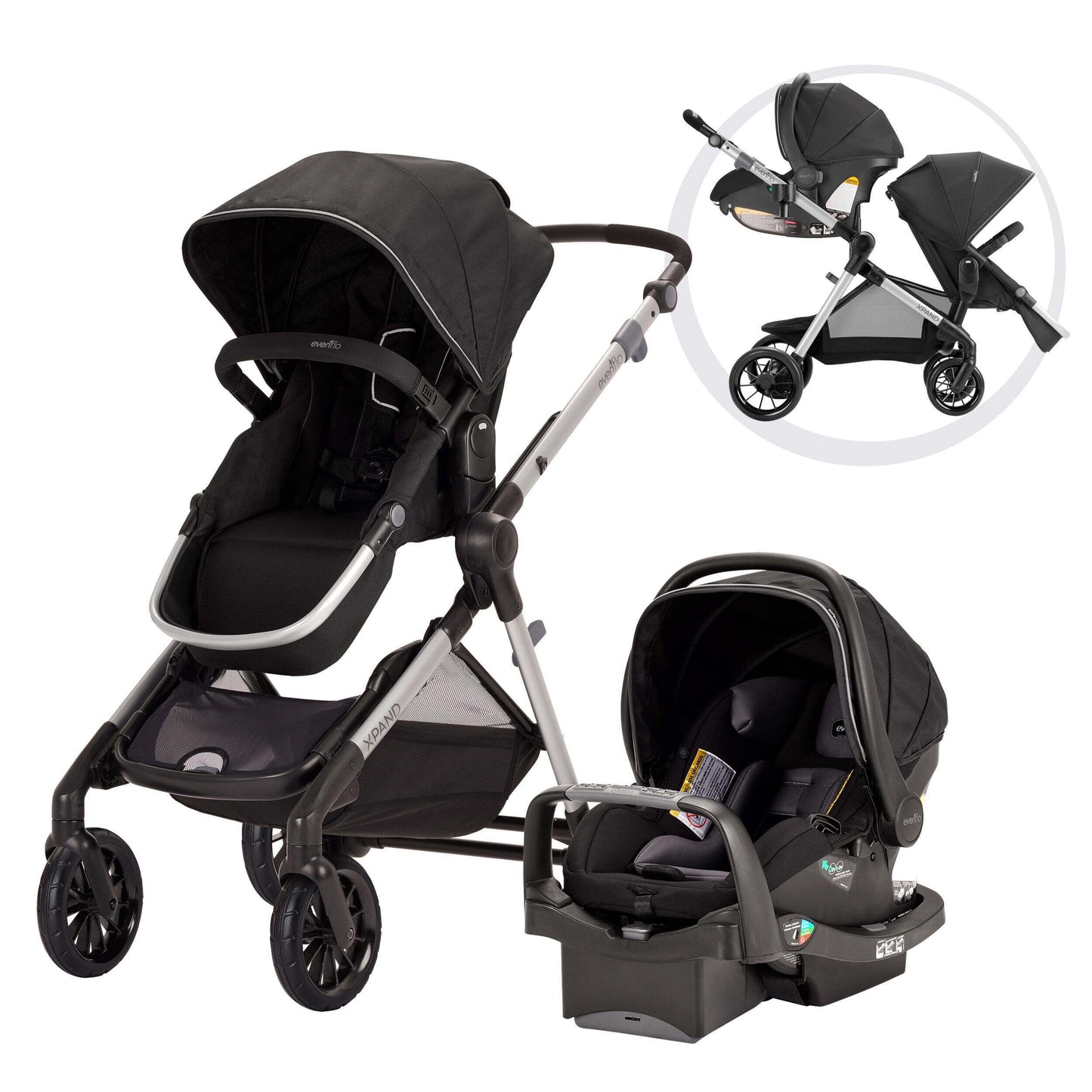 Evenflo Pivot Xpand Modular Compact Fold Travel System RETAIL799.99