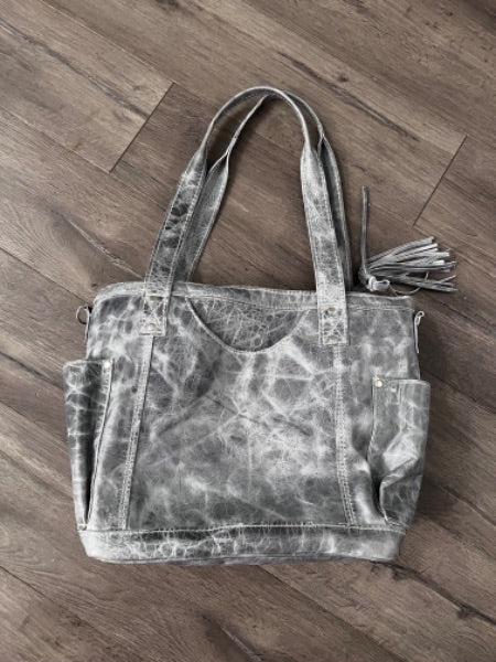 Fair-Trade Mayan Artisan Leather Convertible Diaper Bag