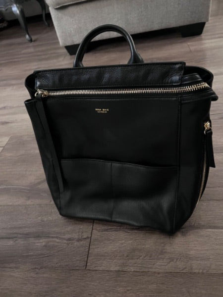 Mina Baie Midi Harper Leather Diaper Bag, MSRP $440