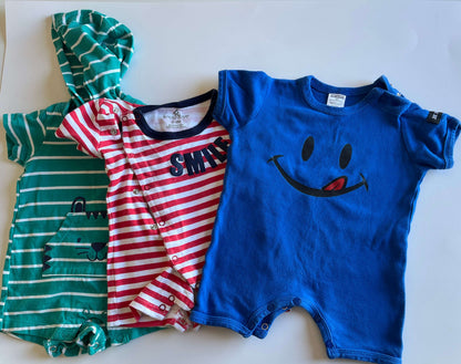 Summer Short Sleeve Rompers, Kids 3 Month (0-3M)