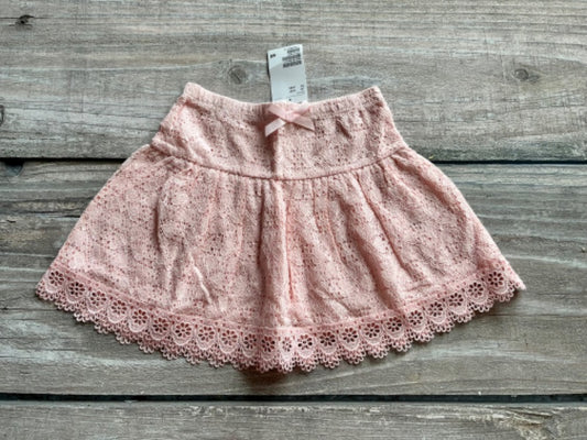 H&M size 4-6 girls light pink crochet overlay skirt, brand new with tags, Kids 6/6X (extra small)