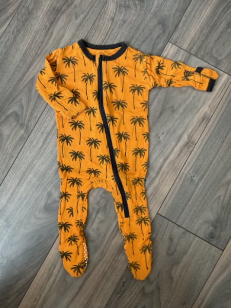 Orange Palm Trees KicKee Pants Sleeper, Kids 3 Month (0-3M)