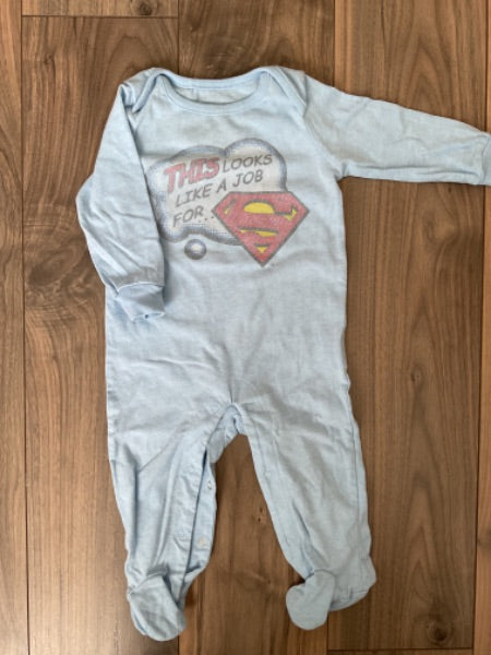 Baby Blue Superman Sleeper, Kids 9 Month (6-9M)