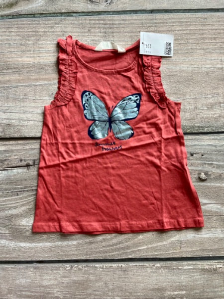 H&M size 4-6 girls butterfly summer top, brand new with tags, Kids 6/6X (extra small)