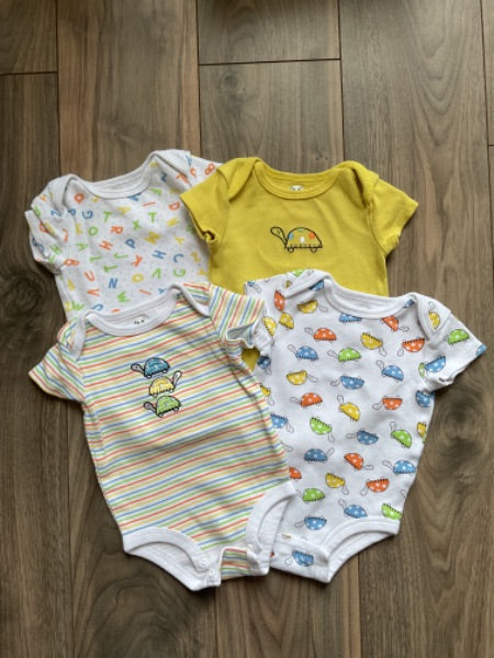 Turtle Onesies set of 4, Kids 3 Month (0-3M)