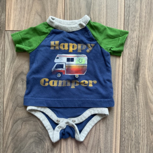 Happy Camper Layered Onesie, Kids 6 Month (3-6M)