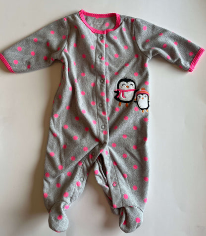 Girls 3 Month Fleece Sleepers, Kids 3 Month (0-3M)