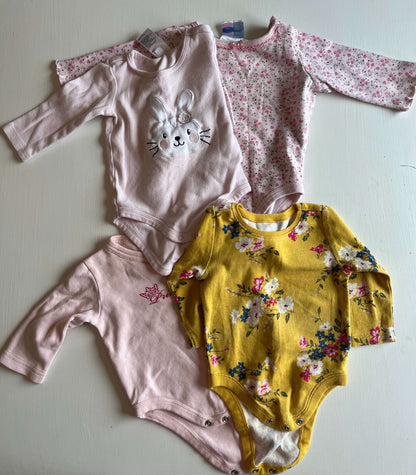 Baby Girl 3-6 Month Long Sleeved Onesies, Kids 3 Month (0-3M)