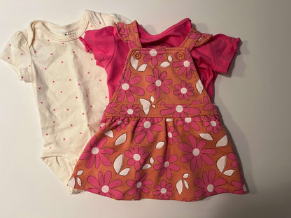Pekkle 3 Month Flower 3 Piece set., Kids 3 Month (0-3M)