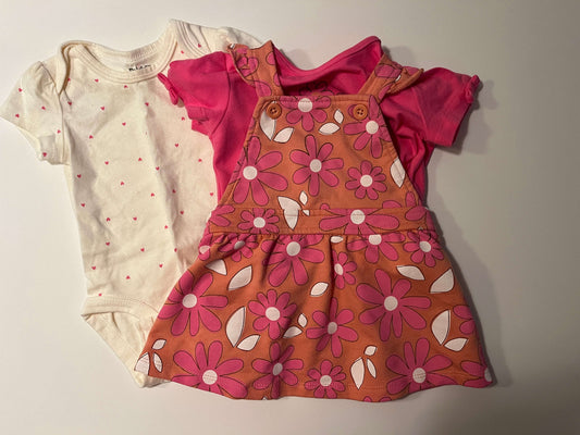 Pekkle 3 Month Flower 3 Piece set., Kids 3 Month (0-3M)