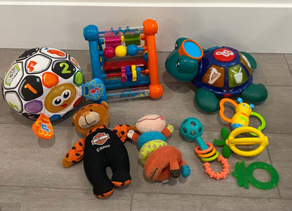 Baby toy bundle including baby Einstein music turtle