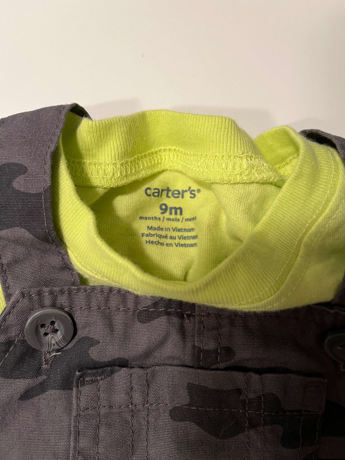 Carter's Boys 9m Overalls Outfit, Kids 12 Month (9-12M)