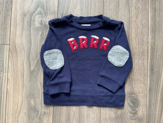 Boys Navy Brrrr Sweater, Kids 18 Month (12-18M)