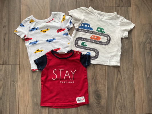 Stay Curious, Car Tees, Kids 9 Month (6-9M)