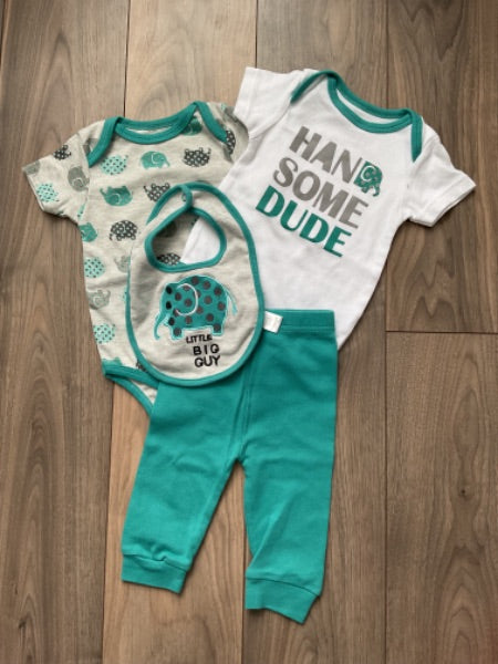 Baby Boy Handsome Elephant Set, Kids 9 Month (6-9M)