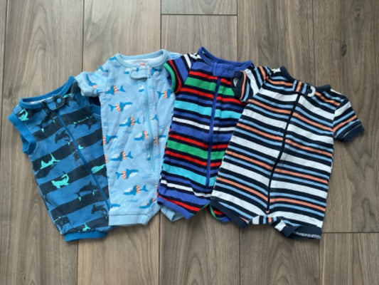 Baby Boy Summer Short Sleeve Sleeper/Rompers, Kids 3 Month (0-3M)