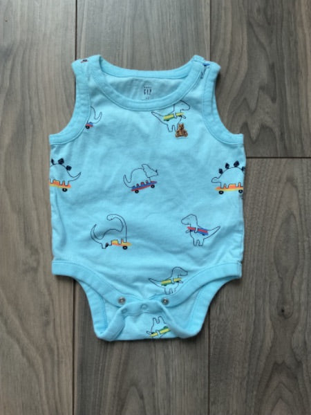 Baby Gap Tanktop Dinosaur Onesie, Kids 3 Month (0-3M)