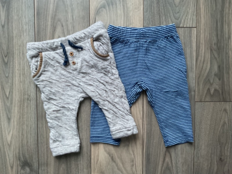 Baby Pants Beige Baby Zara, Blue Striped Tea , Kids 12 Month (9-12M)