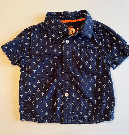 Boys' short sleeve button-up collar shirts, size 18-24 months, Joe Fresh & The Children's Place, Kids 24 Month (18-24M)