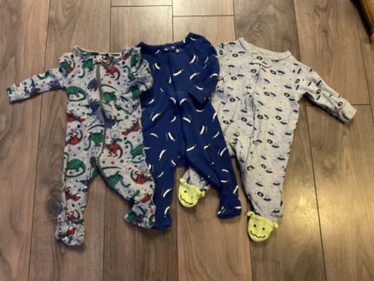 Sleepers 3-6 Months Dinosaurs, Penguins, Aliens, Kids 6 Month (3-6M)