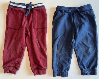 3 Pairs of Boys Pants. Carter's 24M, OshKosh 2T/2A & Adidas 24M (Polyester), Kids 2T
