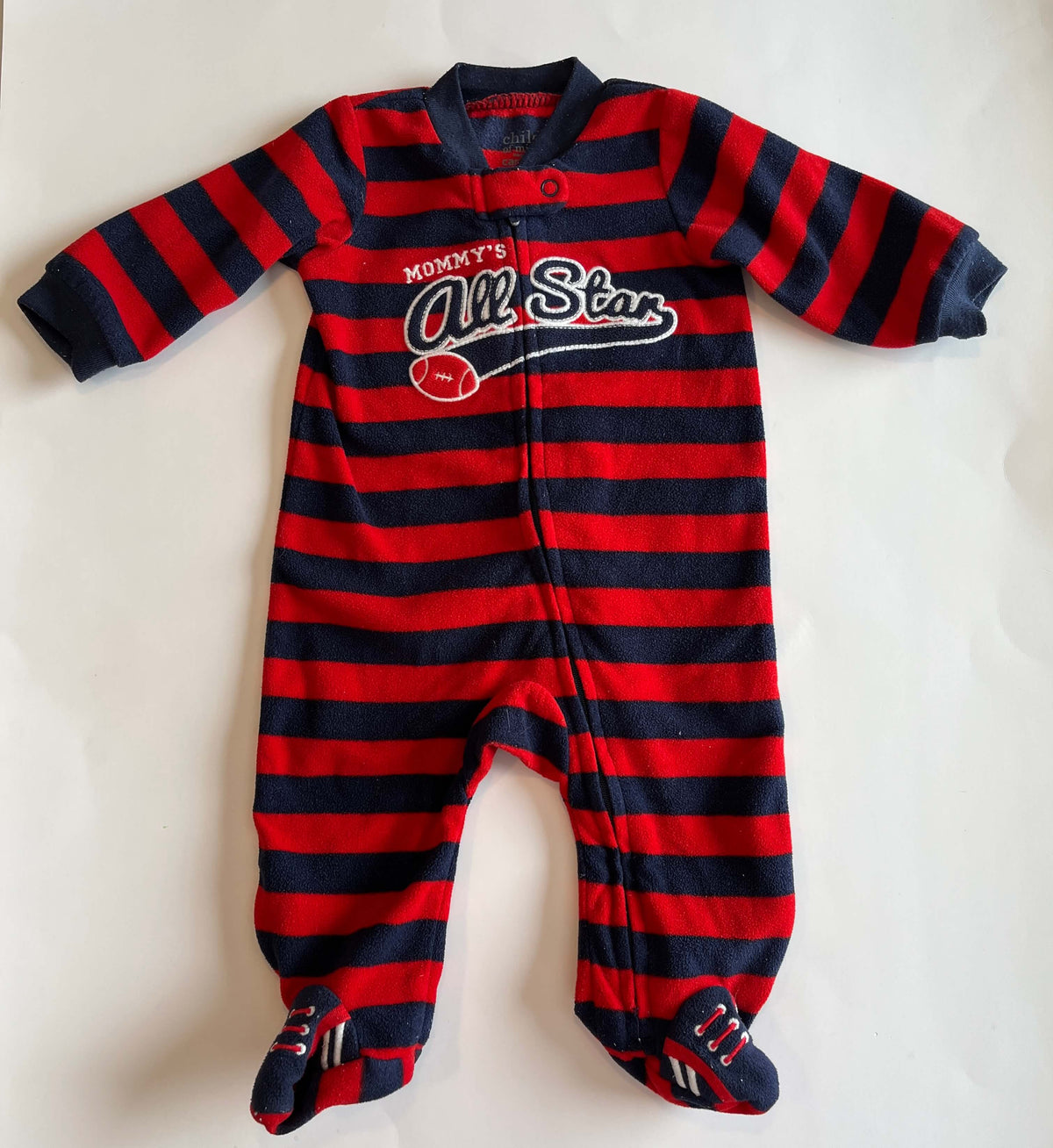 Set of 3 boys' sleepers: Disney – 0-3 months Little Me – 3 months Carter's – 0-3 months, Kids 3 Month (0-3M)