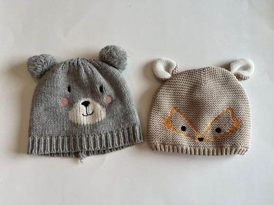 Winter Hats Indigo 0-12M & Carter's 0-9M, Kids 9 Month (6-9M)