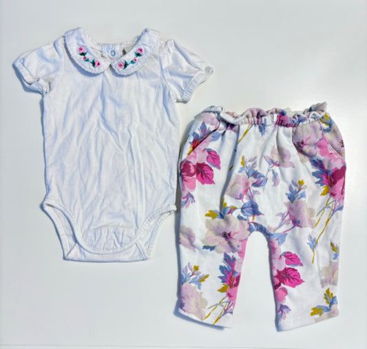 3-6m floral pants outfit, Kids 6 Month (3-6M)