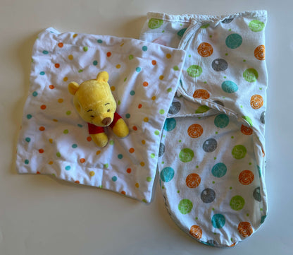Disney Baby 0-3 Month Summer Swaddle and Lovey, 0-3 Months (Newborn)