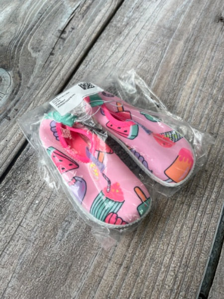 H&M size 9.5 girls summer themed pink water shoes, new with tags, Shoes 9.5 (Toddler:2-4yr)